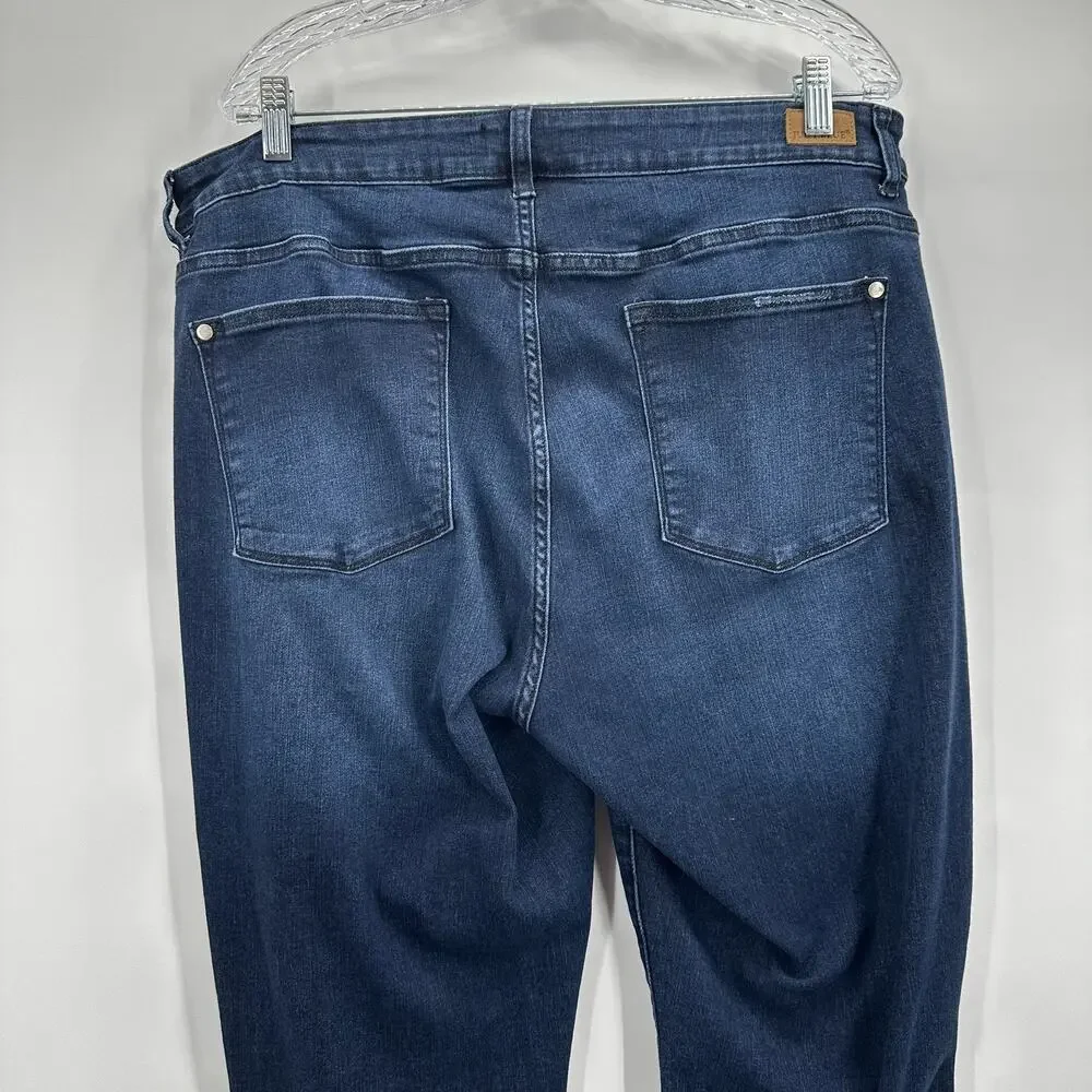 Judy Blue‎ Jeans Womens 20W High Rise Stretch Ankle Slim Fit Denim Pants
